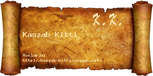 Kaszab Kitti névjegykártya